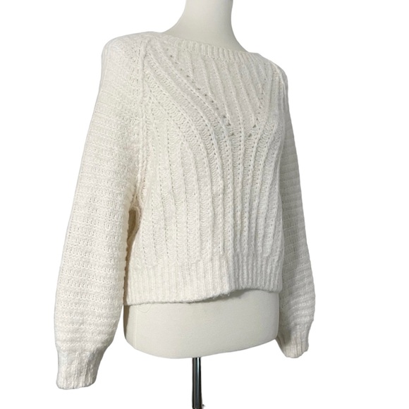 Free People Carter Soft Knit Pullover Sweater in Ivory Size XS - Picture 5 of 12